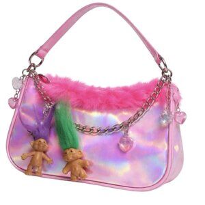 Vintage 90s Troll Doll Keychain Set – Y2K Bag Charm Mini Trolls💜💚